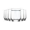 LAV Diamond Glass Water Tumblers - 215ml - Pack of 12