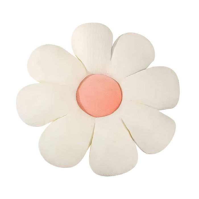 Anypillow White Daisy Throw Pillow – Soft Plush Decorative Cushion