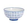 Nicola Spring Hand Printed Rice Bowl - Japanese Style Stoneware Dessert Cereal Dish - 12cm