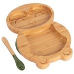 Tiny Dining Bamboo Penguin Baby Weaning Plate & Fork Set