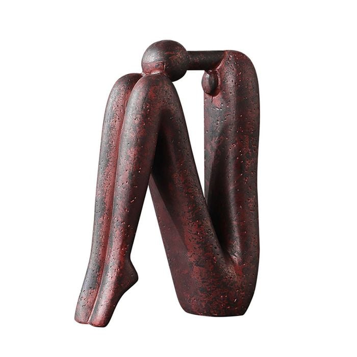 SOGA 13x20cm Ornament Modern Stickman Art Sculpture Minimalist Resin Statue