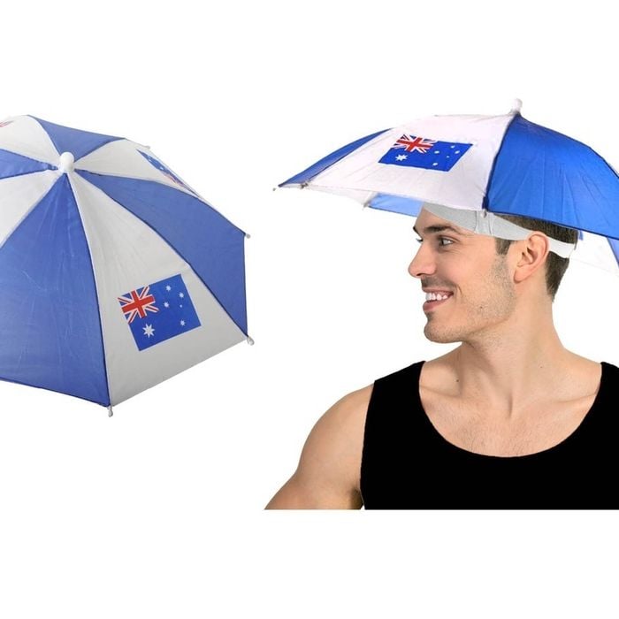AUSTRALIA UMBRELLA HAT Rain Novelty Cap Costume Outdoor Camping Beach Fishing