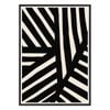 Galrie Striking Bold Black and White Abstract Art Print for Modern Decor, Black Frame, A3 30 x 42cm (12 x 16inch)