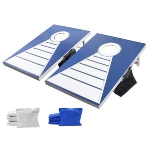 VEVOR Cornhole Set Blue Corn Hole Game Boards Aluminum Weatherproof for Adults