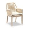 Hugo And Rope Dining Chair Light Oak & Cream Rope/cream Cushions