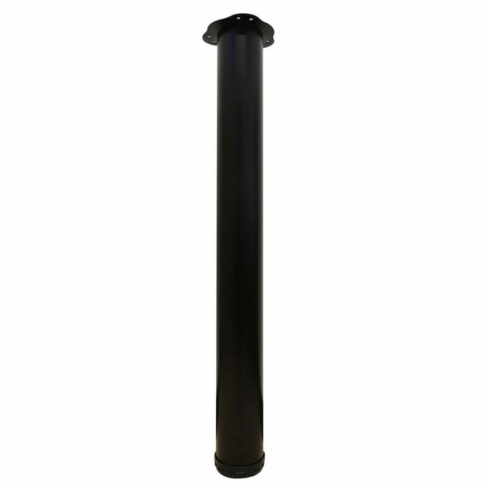Adoored 76 x 710mm Black Round Adjustable Furniture Leg