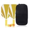 Catzon Fiberglass Pickleball Paddles Set Of 2 Pp Honeycomb Core Pickleball Rackets With 4 Balls 1 Bag-yellowwhite
