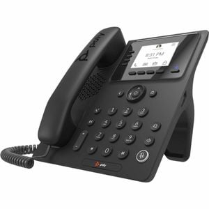 Poly Ccx 350 Ip Phone - Corded - Corded - Desktop, Wall Mountable - Black - Voip - 7.1 Cm (2.8") Lcd