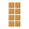 2x 4pc Porto Carnevale Brown/pink Striped Rectangle Coasters 10cm