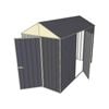 Build-a-Shed 1.5 x 3.0 x 2.3m Front Gable Dual Single Hinged Door Narrow Shed - Grey