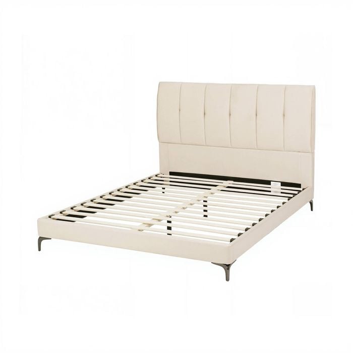 Artiss Queen Bed Frame Tufted Headboard 300kg Loads
