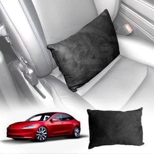 Black Waist Support Pillow for NEW Tesla Model 3 Highland 2023-Onwards Car Seat Lumbar Rest Pad