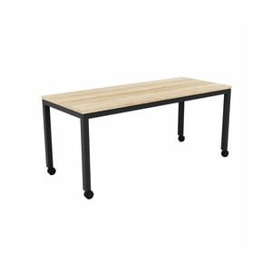 Olg Axis Mobile Table Black Frame New Oak Ravine Top L1200mm X W600mm