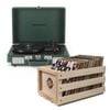 Crosley Cruiser Bluetooth Portable Turntable - Emerald Green + Bundled Crosley Record Storage Crate