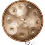 Vevor 55x55x25cm Handpan Drum Golden with 10 Notes D Minor Instrument with Mallet