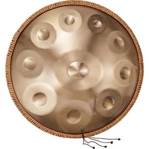 Vevor 55x55x25cm Handpan Drum Golden with 10 Notes D Minor Instrument with Mallet