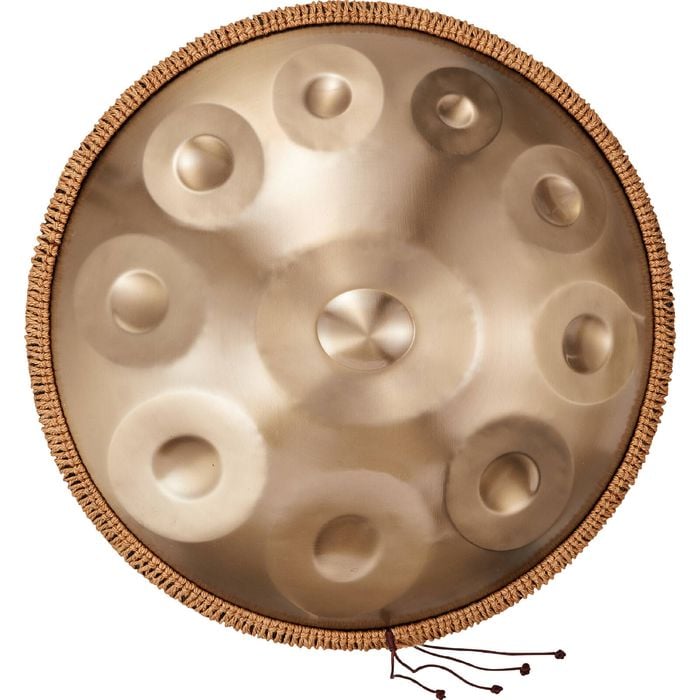 Vevor 55x55x25cm Handpan Drum Golden with 10 Notes D Minor Instrument with Mallet