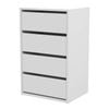 Flexi Storage Wardrobe 510 x 817 x 400mm White Matte 4 Drawer Unit