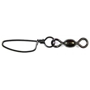 1 x Packet of Mustad Black Crane Swivels with Coastlock Snap Size 6