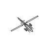 Ignite Laser Bell AH-1 Cobra - Advanced Attack Helicopter Silhouette Metal Wall Art Coated Black 47 inch - 120 cm