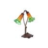 G&g Twin Lily Lamp Amber Green