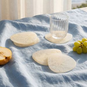 Cadence & Co. Chianti Resin Coasters Set of 6 Vanilla