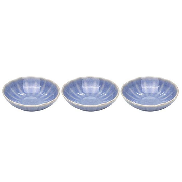 Ladelle Marguerite 3 Piece Shallow Bowl Set - Powder Blue