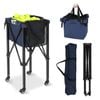 Foldable Tennis Ball Cart, Portable Aluminium Training Hopper with Carry Bag