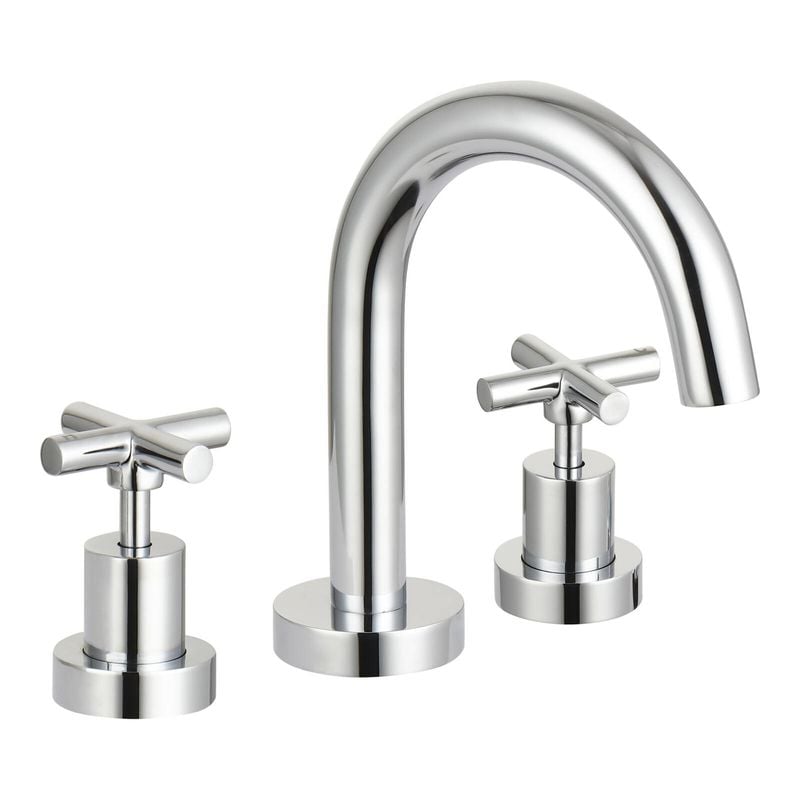 WELS 4 Star 7.5L/min Chrome Resonance 1/2 Turn Cross Handle Basin Set