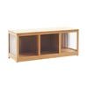 Lauft Bamboo Wooden Storage Bench, Blanket Box Storage, Versatile Floor Cabinet
