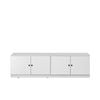 European Cabinetry Slim Round Black Bucharest TV Unit White
