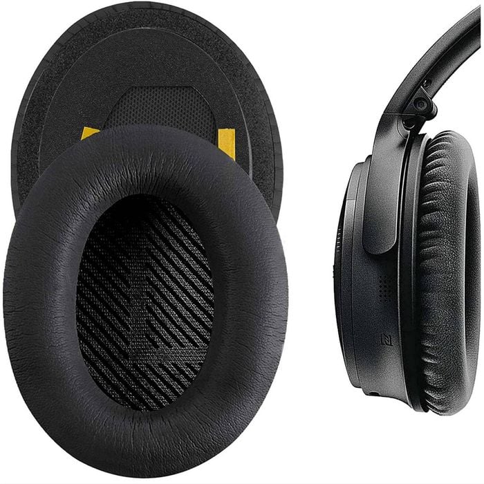 Black Replacement Ear Pads Cushions for Bose QuietComfort 45 QC45 Headphone