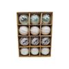 Catzon 12 Pcs Christmas Ornaments 7CM Shatterproof Hanging Pearl Balls for Holiday Party-Silver