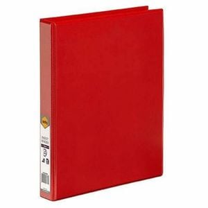 Marbig 4 D-ring Clearview Insert Binder 25mm (A4) (Red)