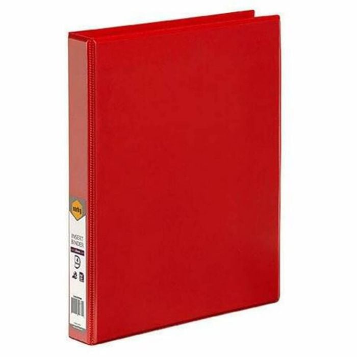 Marbig 4 D-ring Clearview Insert Binder 25mm (A4) (Red)
