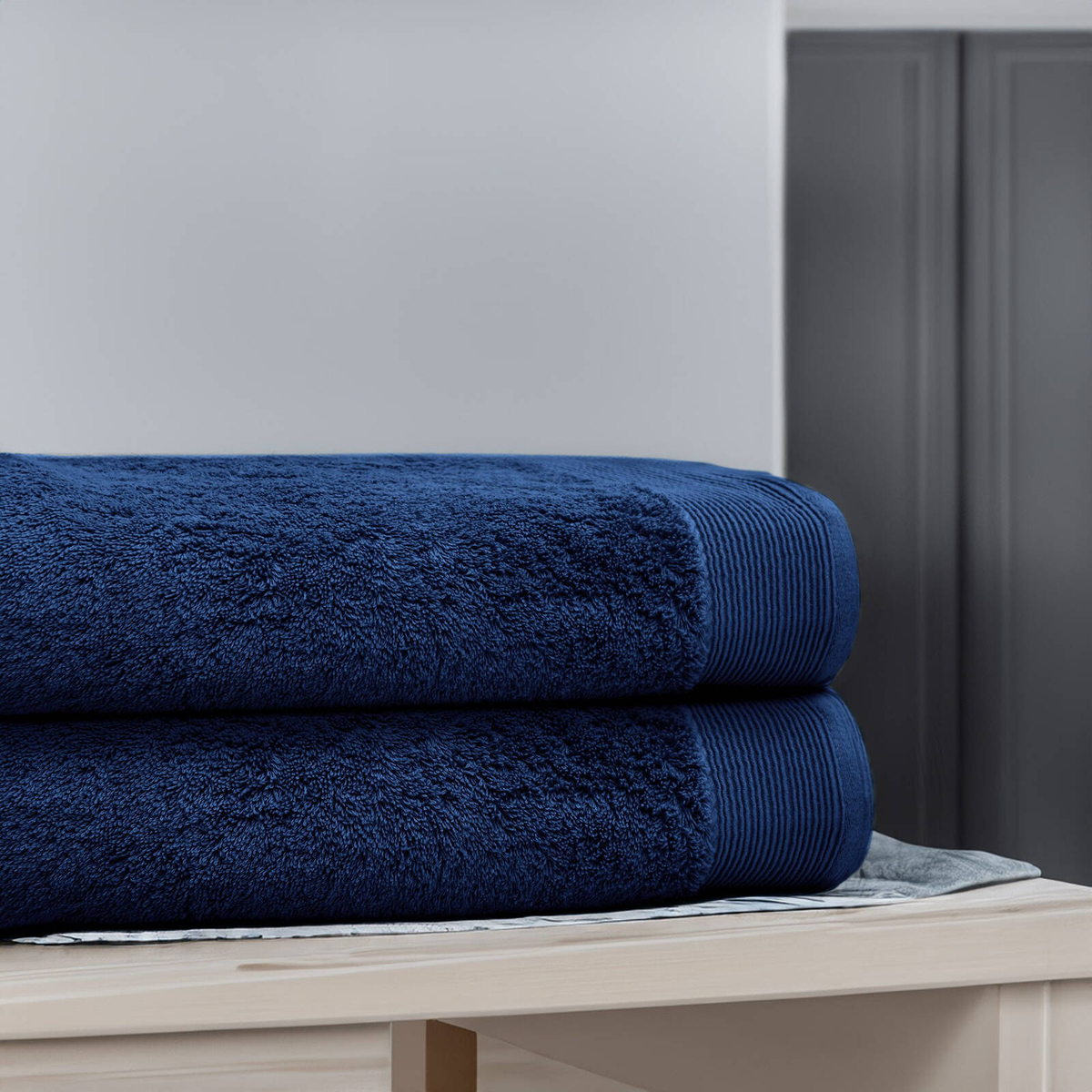 Bedding King 100% Pure Egyptian Cotton Bath Sheet - Navy Blue ...