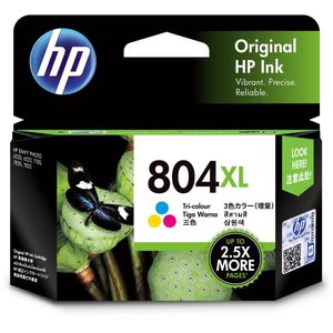 HP HP 804XL Ink Cartridge Toner Tri 3 Colour Cyan Magenta Yellow T6N11AA Genuine Original