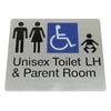 Bradley Braille Male And Female Disabled Parent Unisex Toilet LH Sign 975-MFDTP-LH-S