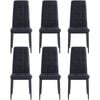 Sandy Dining Chairs Set of 6 - Black