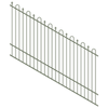 ProtectorAl 1201 - 2400 x 1500mm Pale Eucalypt Raked 16-30º Loop And Spear Top Pool Fence Panel