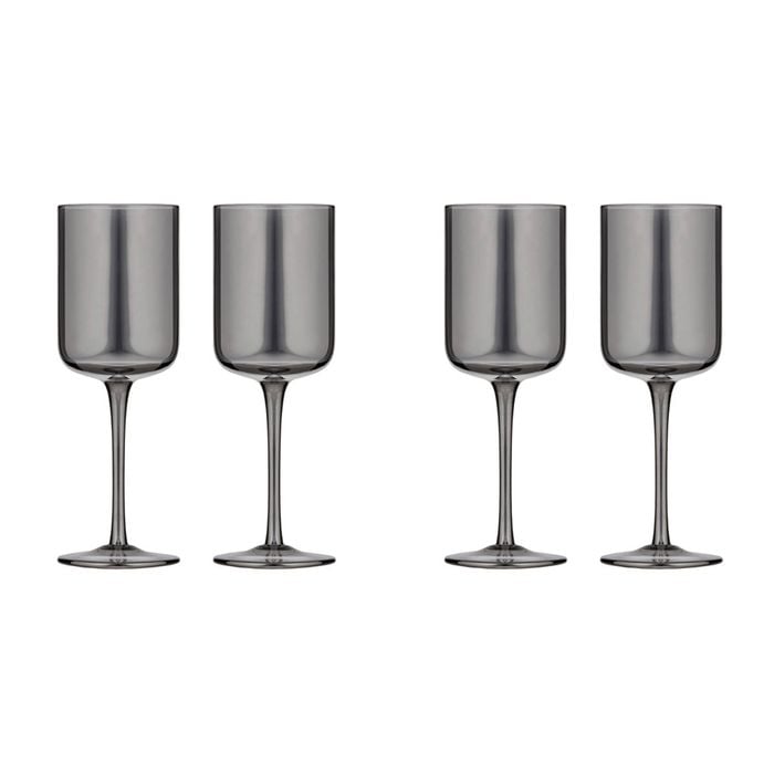 2x 2pc Tempa Verity Crystal Clear Wine Glass Home Barware - Smoke