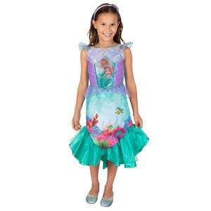 Disney Ariel Premium Little Mermaid Halloween Costume for Kids – Official Princess Dress with Headband, 6-8-YRS