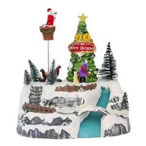 P&P Multicolour Animated Christmas Village Santa Tree LED Musical Holiday Decoration