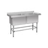 Modular Systems Stainless Steel Double Deep Pot Sink  - Dishwasher Inlet Sinks & Outlet Benches (1410-6-dsb)