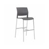 Olg Game Bar Stool Chrome Legs Charcoal Shell