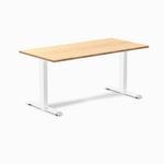 Desky Fixed Height Bamboo Desk 1500x750mm White Leg