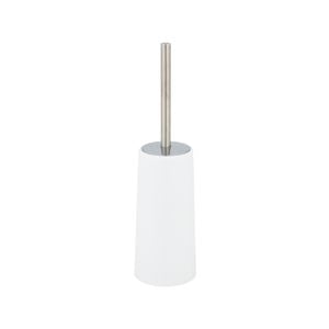 Barelli Matte White Plastic Toilet Brush & Holder