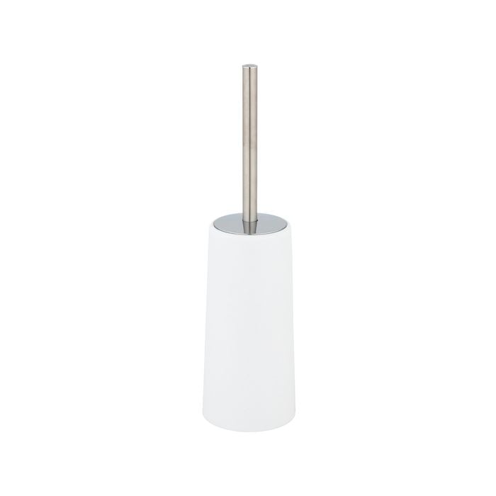 Barelli Matte White Plastic Toilet Brush & Holder