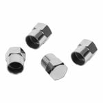 Trojan Chrome Valve Caps - 4 Pack