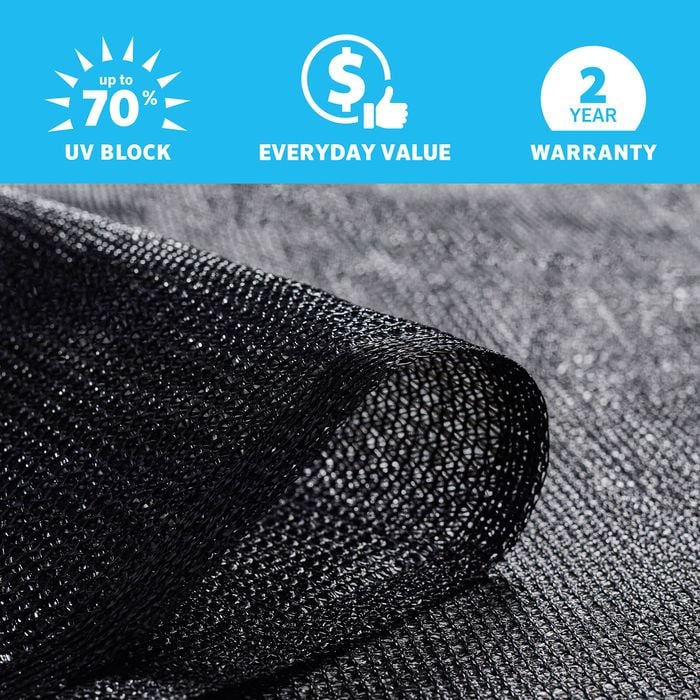 Coolaroo 1.83m x 30m Black 70% UV Light Duty Screening Shade Cloth ...